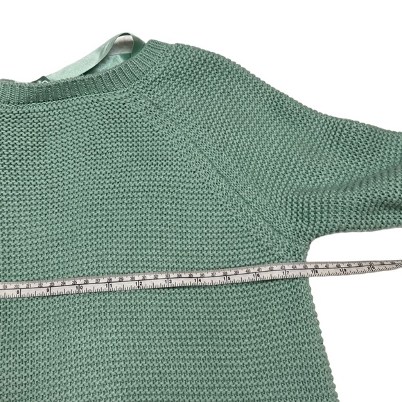 Anthropology Green Knit Long Sleeve Sweater Ribbon Tie On Back Size S - Picture 12 of 12